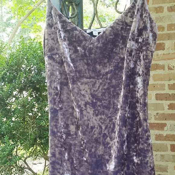 Light Purple Velvet Spaghetti Strap Midi Dress S-M - Picture 4 of 8